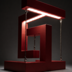 Side table lamps - dark red
